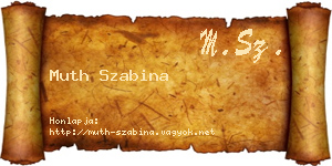 Muth Szabina névjegykártya
